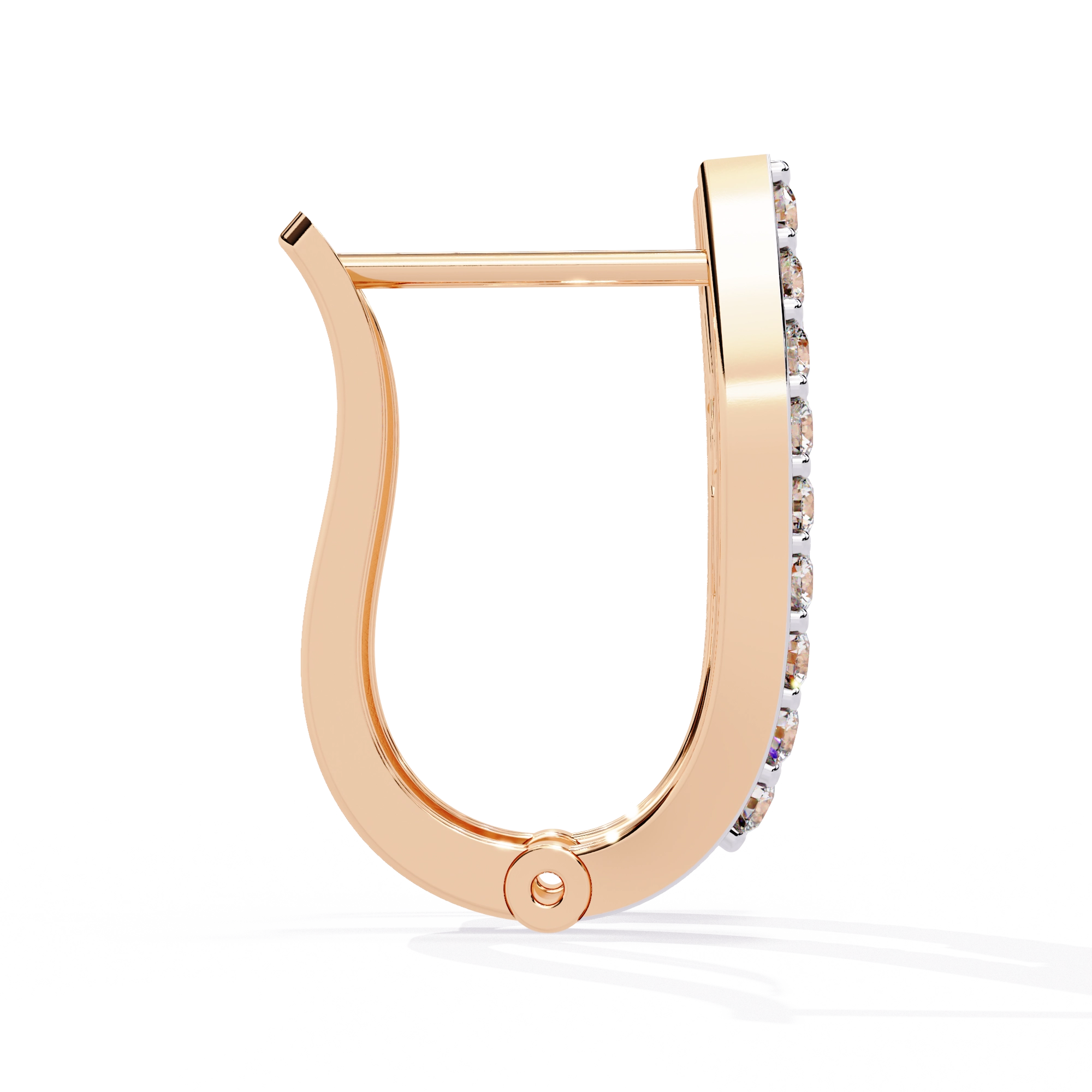 Elegant Diamond Hoop Earrings