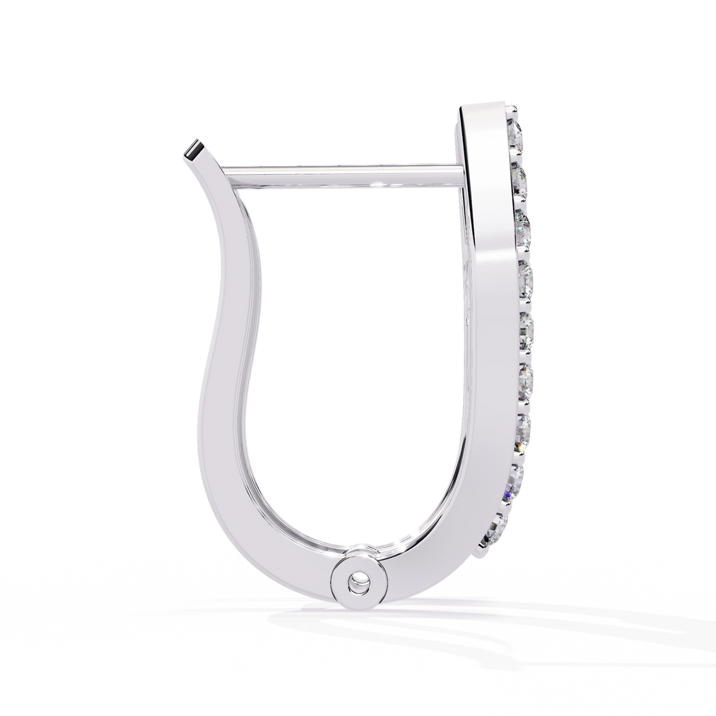 Elegant Diamond Hoop Earrings