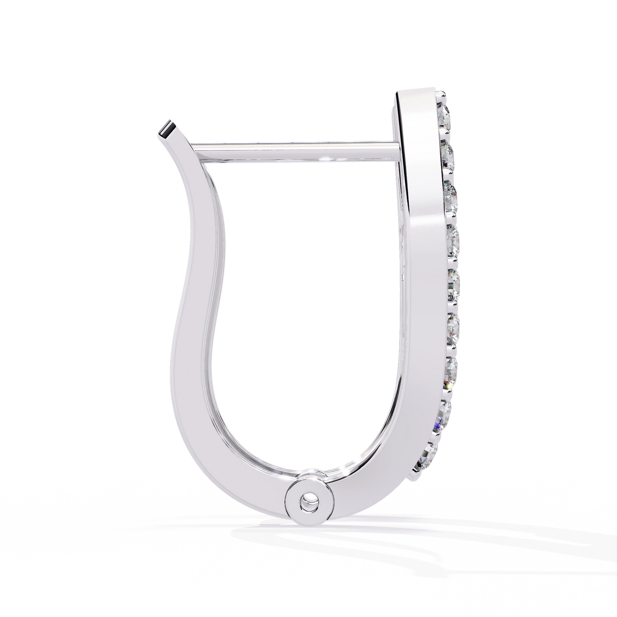 Elegant Diamond Hoop Earrings