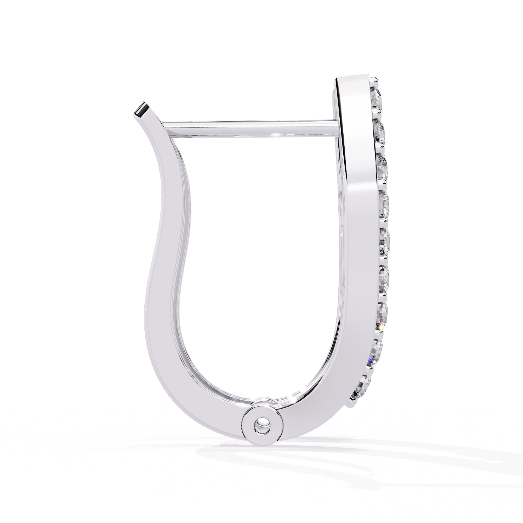 Elegant Diamond Hoop Earrings