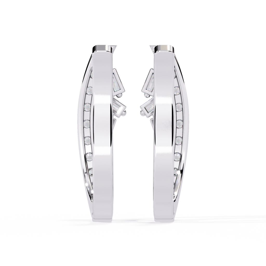 Elegant Diamond Hoop Earrings
