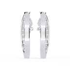 Elegant Diamond Hoop Earrings