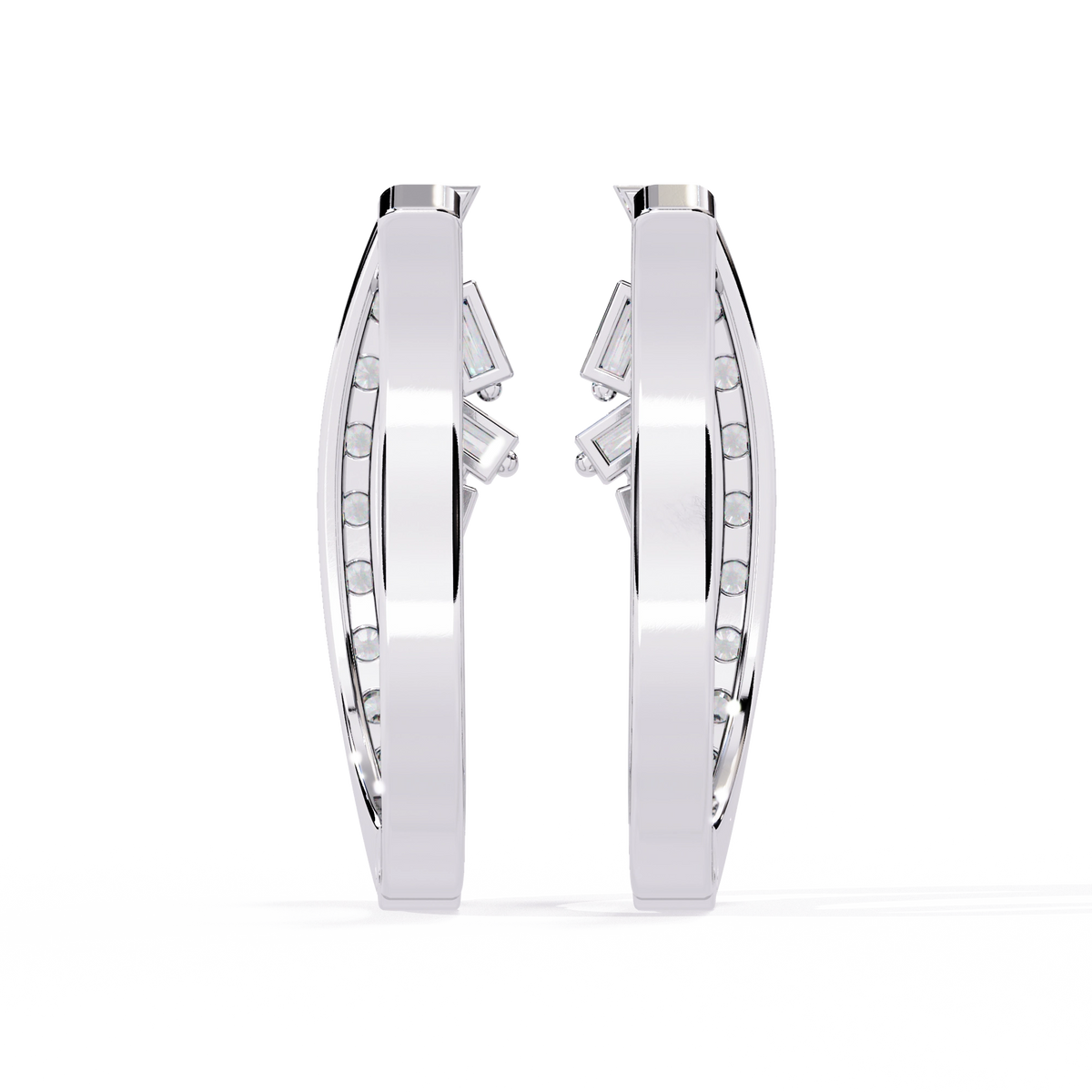 Elegant Diamond Hoop Earrings