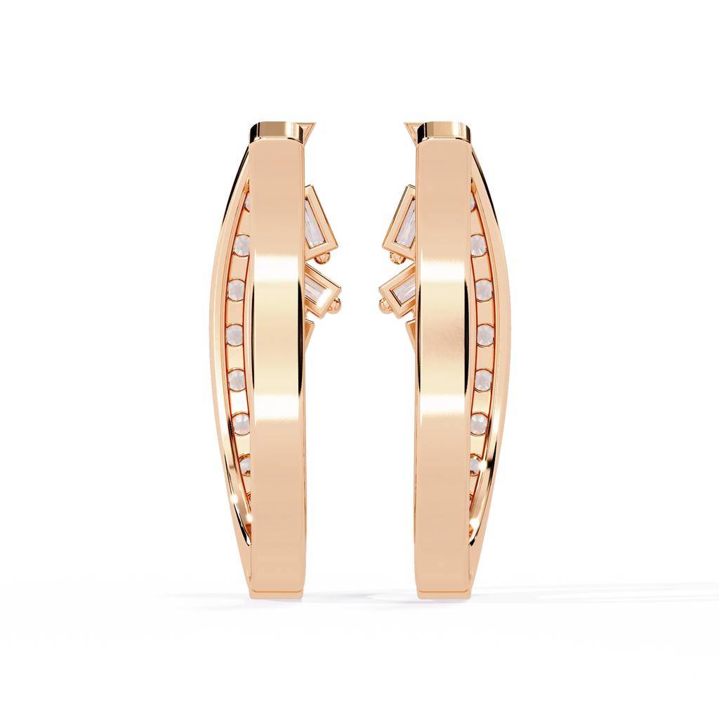Elegant Diamond Hoop Earrings