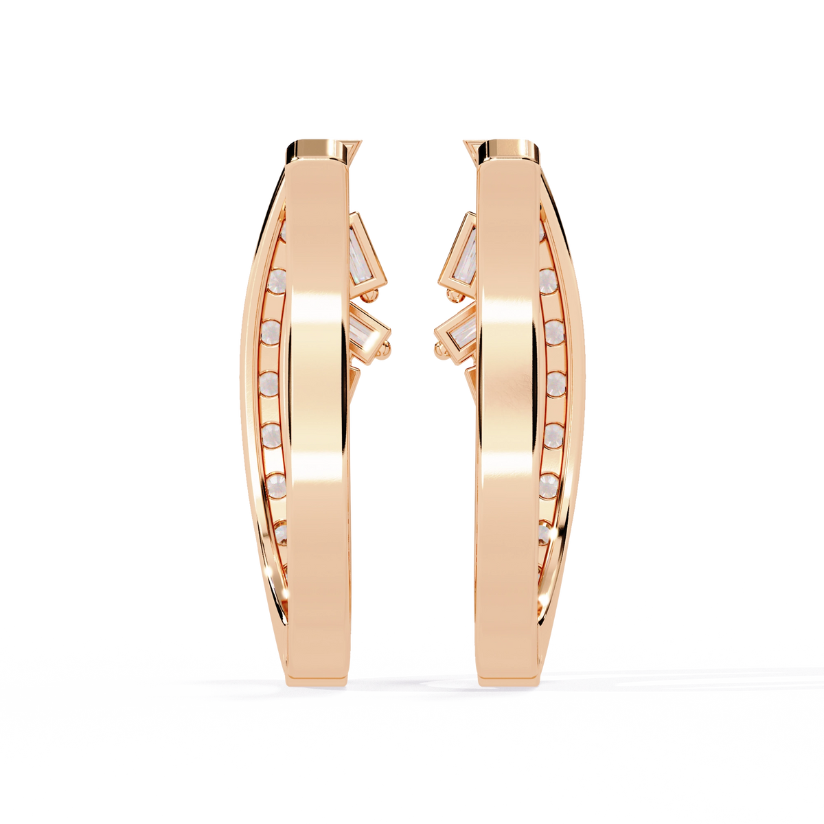 Elegant Diamond Hoop Earrings