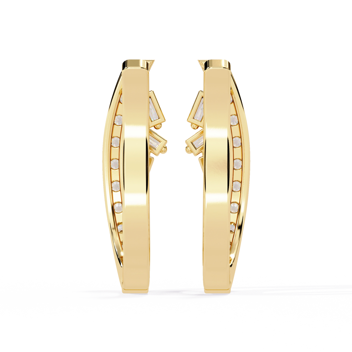 Elegant Diamond Hoop Earrings