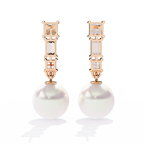 Pearl Drop Diamond Earrings