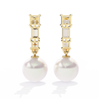 Pearl Drop Diamond Earrings