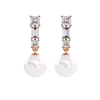 Pearl Drop Diamond Earrings