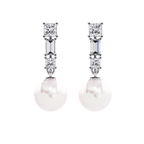 Pearl Drop Diamond Earrings