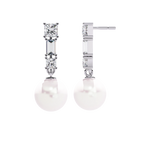Pearl Drop Diamond Earrings