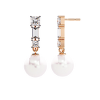 Pearl Drop Diamond Earrings