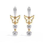 Butterfly Drop Diamond Earrings
