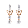 Butterfly Drop Diamond Earrings