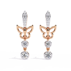 Butterfly Drop Diamond Earrings