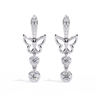 Butterfly Drop Diamond Earrings