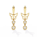 Butterfly Drop Diamond Earrings