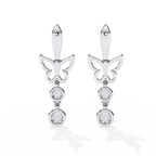 Butterfly Drop Diamond Earrings