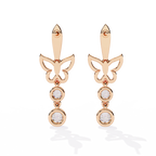 Butterfly Drop Diamond Earrings