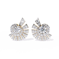 Sunburst Diamond Stud Earrings