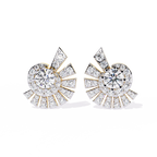 Sunburst Diamond Stud Earrings