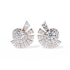 Sunburst Diamond Stud Earrings