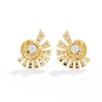 Sunburst Diamond Stud Earrings