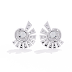 Sunburst Diamond Stud Earrings