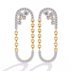 Chain Link Diamond Earrings