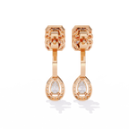 Emerald Drop Diamond Earrings
