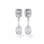 Emerald Drop Diamond Earrings