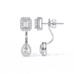 Emerald Drop Diamond Earrings