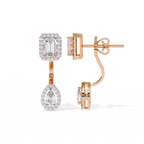 Emerald Drop Diamond Earrings