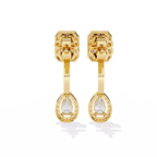 Emerald Drop Diamond Earrings