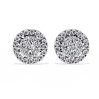 Classic Halo Diamond Stud Earrings