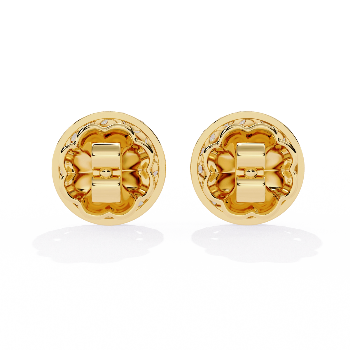 Classic Halo Diamond Stud Earrings