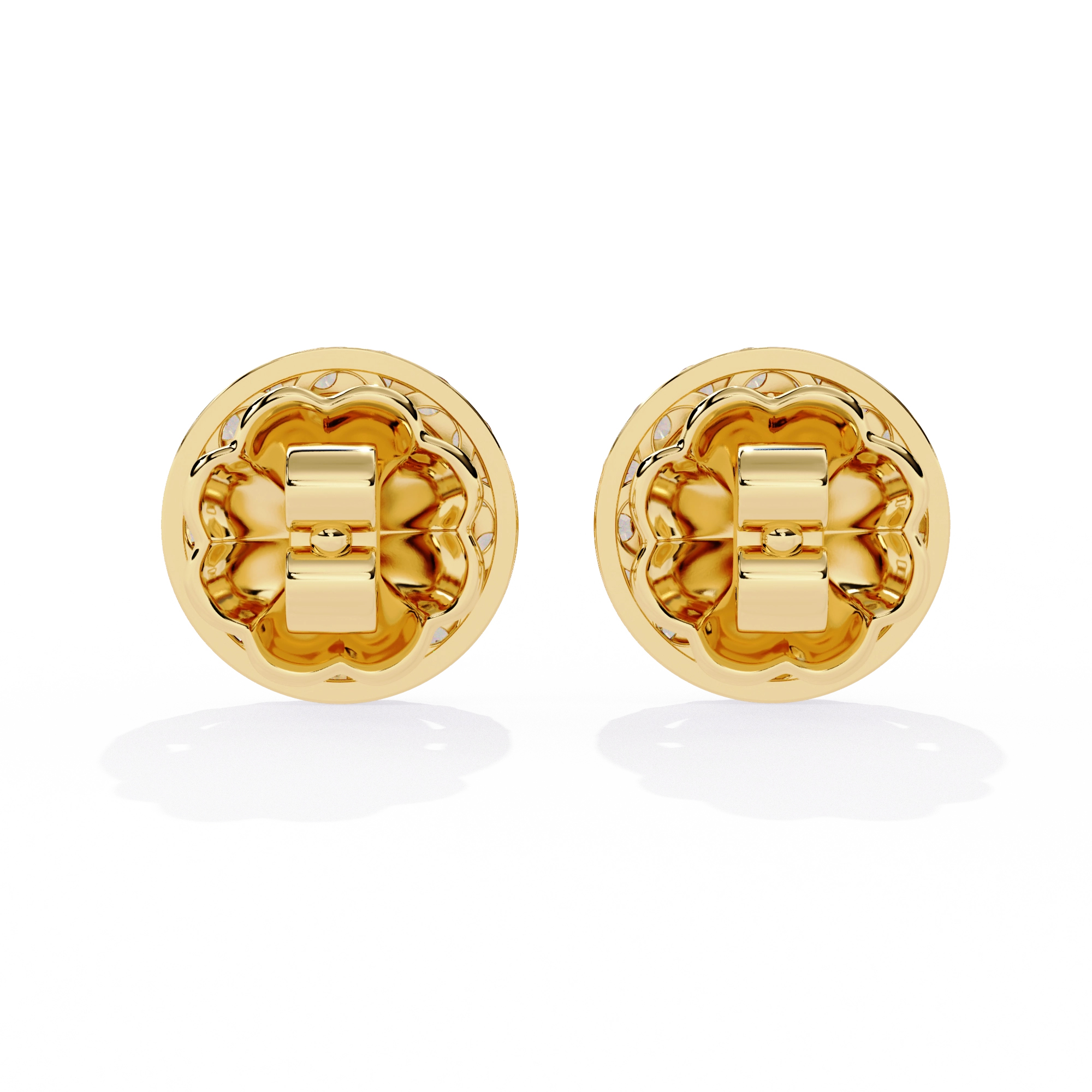 Classic Halo Diamond Stud Earrings