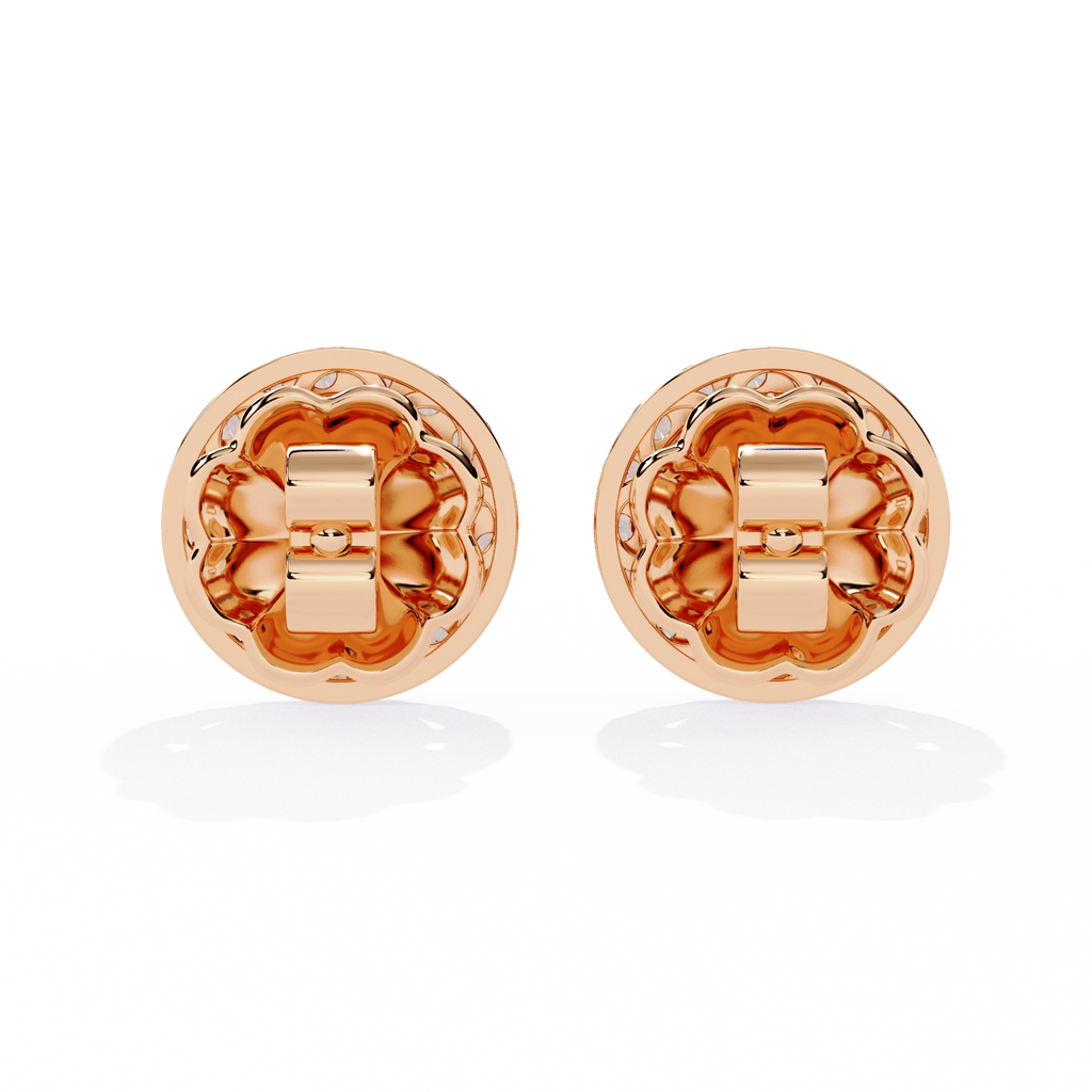 Classic Halo Diamond Stud Earrings