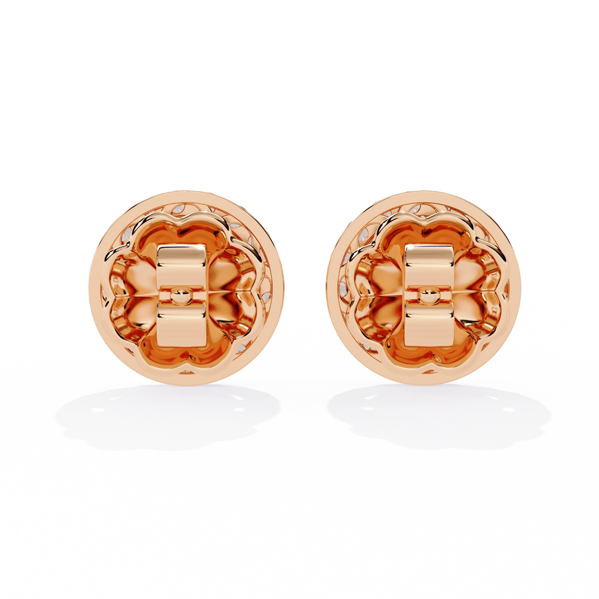 Classic Halo Diamond Stud Earrings