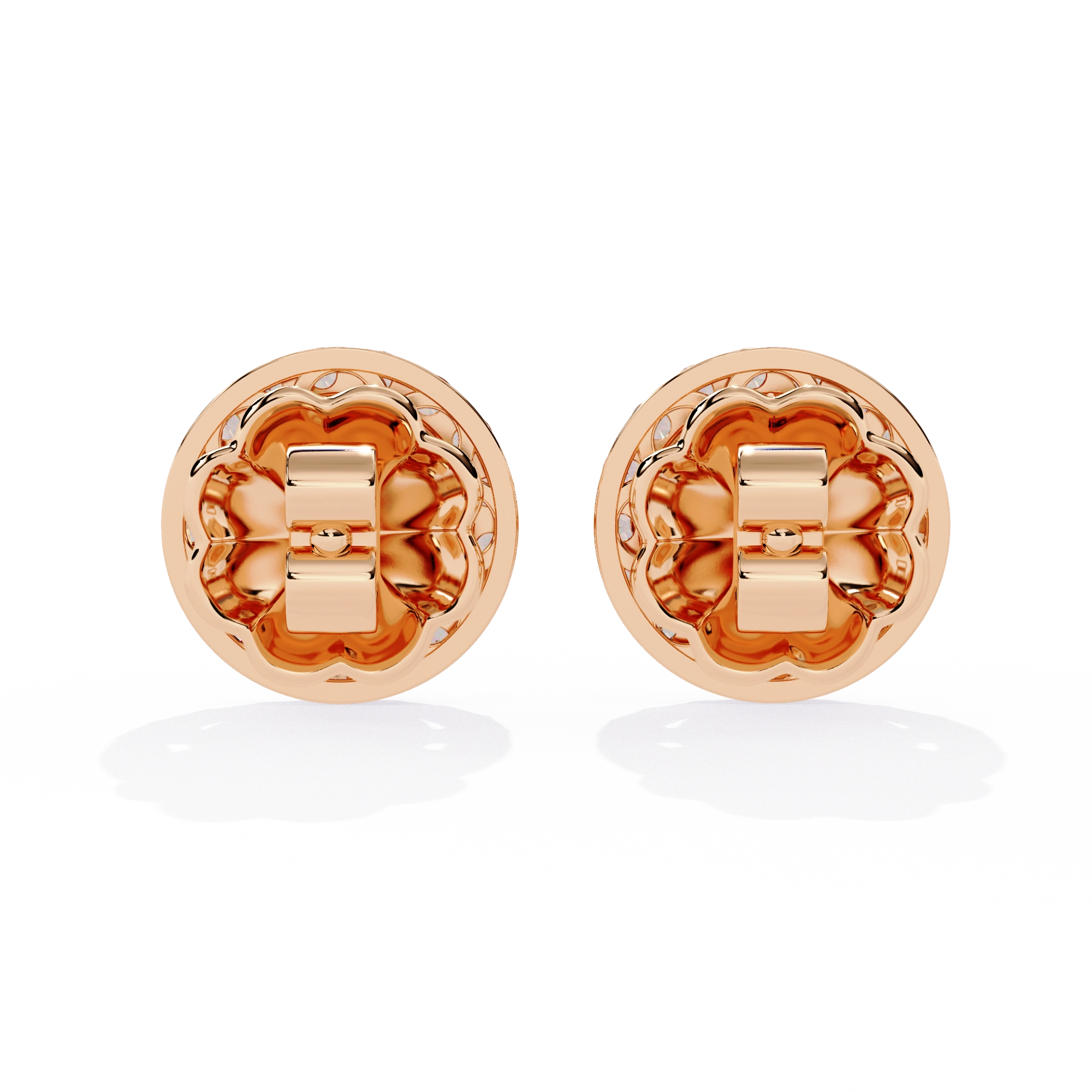 Classic Halo Diamond Stud Earrings