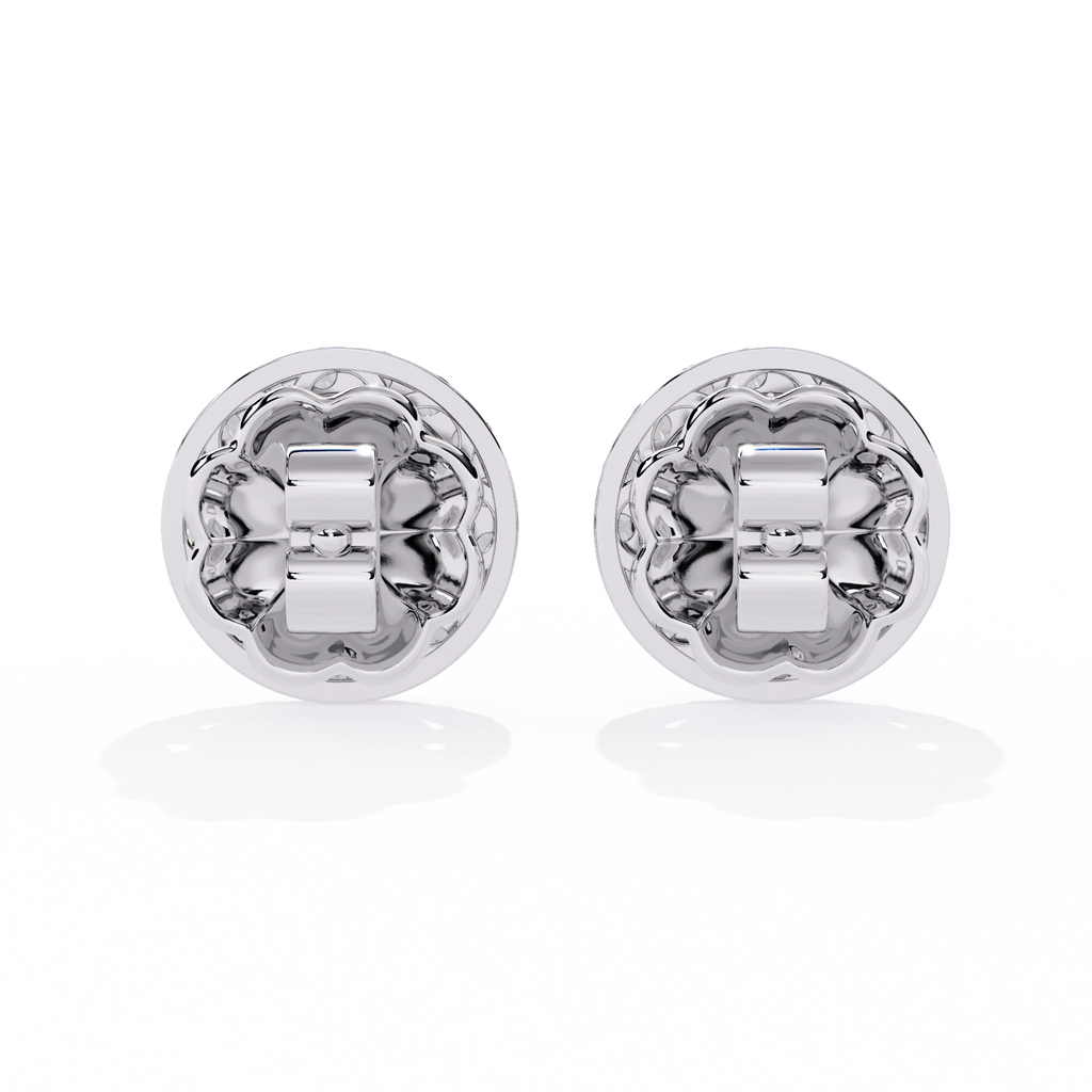 Classic Halo Diamond Stud Earrings