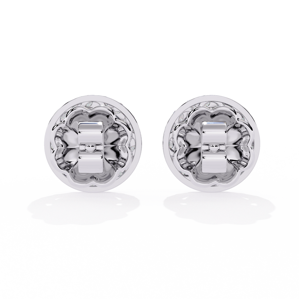 Classic Halo Diamond Stud Earrings
