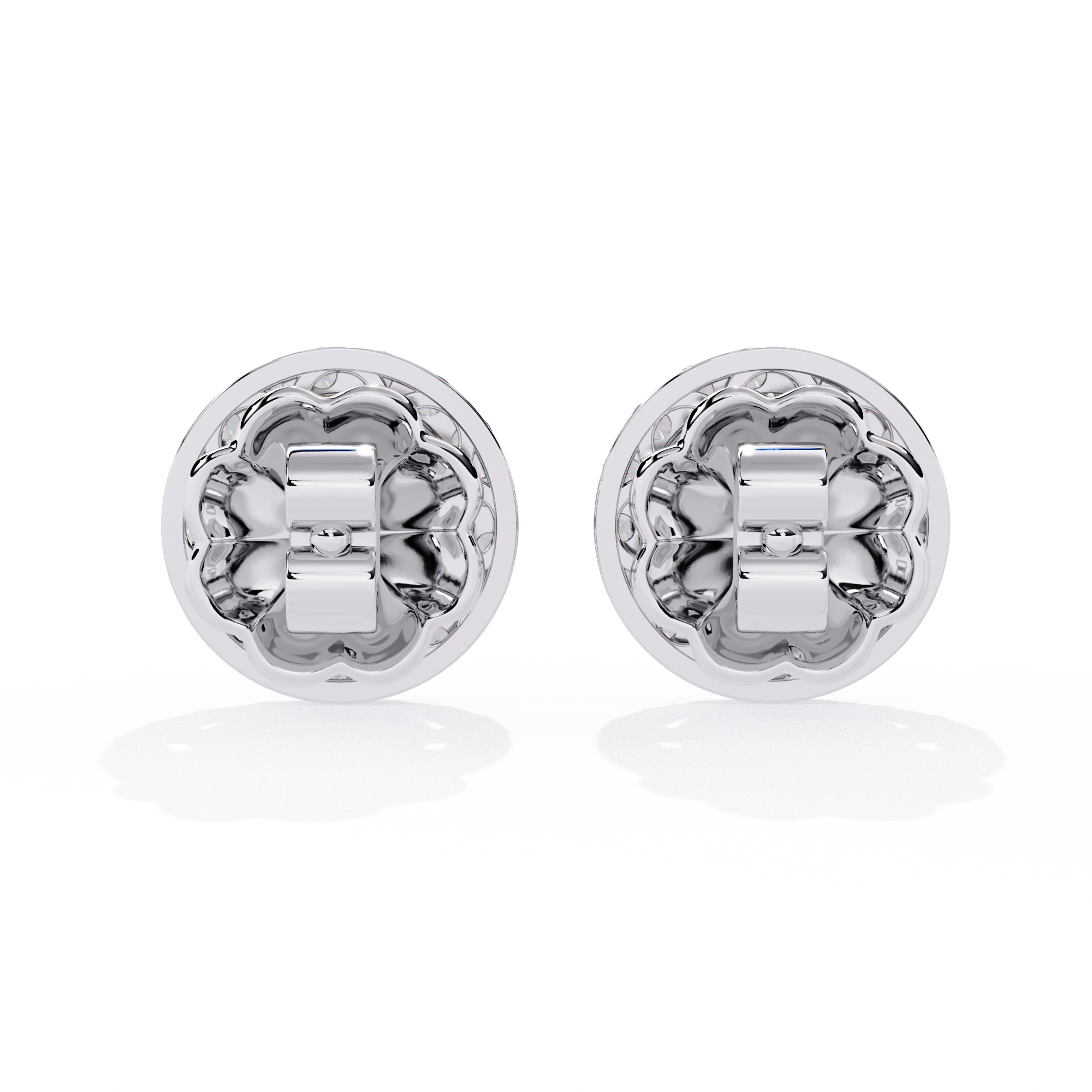 Classic Halo Diamond Stud Earrings