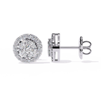 Classic Halo Diamond Stud Earrings