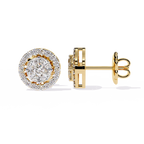 Classic Halo Diamond Stud Earrings