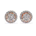 Classic Halo Diamond Stud Earrings
