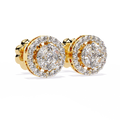 Classic Halo Diamond Stud Earrings