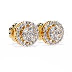 Classic Halo Diamond Stud Earrings