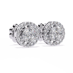 Classic Halo Diamond Stud Earrings