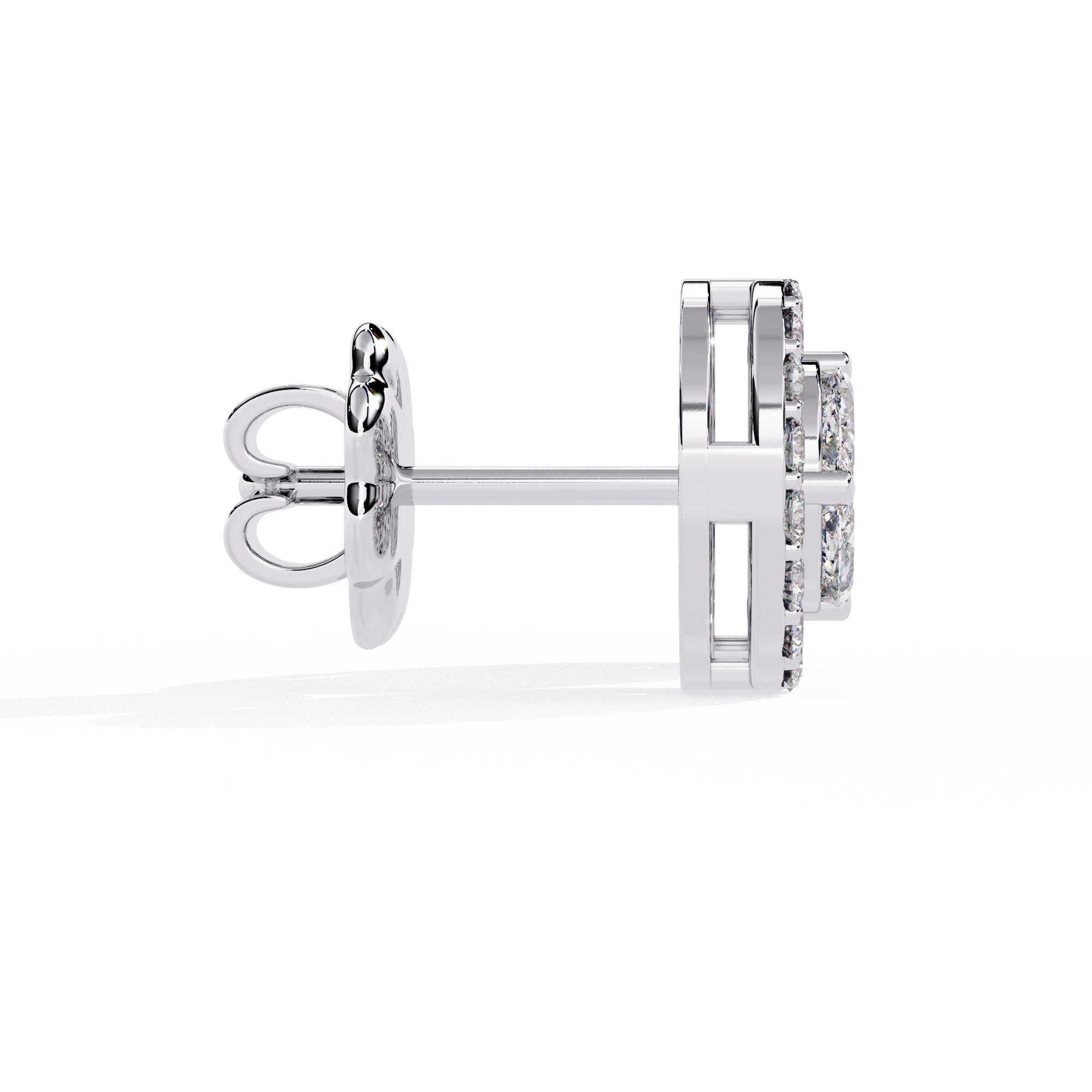 Classic Halo Diamond Stud Earrings